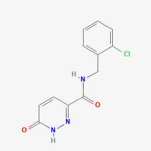 molecular formula C12H10ClN3O2 B6431459 N-[(2-chlorophenyl)methyl]-6-oxo-1,6-dihydropyridazine-3-carboxamide CAS No. 847159-88-0