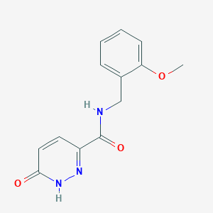molecular formula C13H13N3O3 B6431466 N-[(2-methoxyphenyl)methyl]-6-oxo-1,6-dihydropyridazine-3-carboxamide CAS No. 848207-43-2
