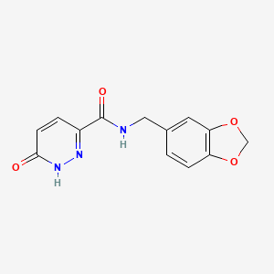 molecular formula C13H11N3O4 B6431481 N-[(2H-1,3-benzodioxol-5-yl)methyl]-6-oxo-1,6-dihydropyridazine-3-carboxamide CAS No. 848755-53-3