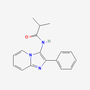 molecular formula C17H17N3O B6431486 2-methyl-N-{2-phenylimidazo[1,2-a]pyridin-3-yl}propanamide CAS No. 477516-43-1