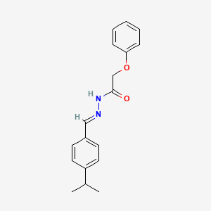 molecular formula C18H20N2O2 B6431516 2-phenoxy-N'-[(1E)-[4-(propan-2-yl)phenyl]methylidene]acetohydrazide CAS No. 330672-03-2