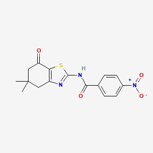 molecular formula C16H15N3O4S B6431534 N-(5,5-dimethyl-7-oxo-4,5,6,7-tetrahydro-1,3-benzothiazol-2-yl)-4-nitrobenzamide CAS No. 325986-91-2