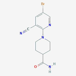 molecular formula C12H13BrN4O B6431564 1-(5-bromo-3-cyanopyridin-2-yl)piperidine-4-carboxamide CAS No. 1487149-92-7