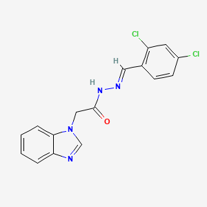 molecular formula C16H12Cl2N4O B6431598 2-(1H-1,3-benzodiazol-1-yl)-N'-[(1E)-(2,4-dichlorophenyl)methylidene]acetohydrazide CAS No. 299937-89-6