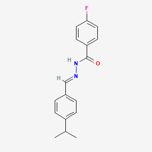 4-fluoro-N'-[(1E)-[4-(propan-2-yl)phenyl]methylidene]benzohydrazide