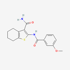 molecular formula C17H18N2O3S B6431610 2-(3-methoxybenzamido)-4,5,6,7-tetrahydro-1-benzothiophene-3-carboxamide CAS No. 312917-63-8
