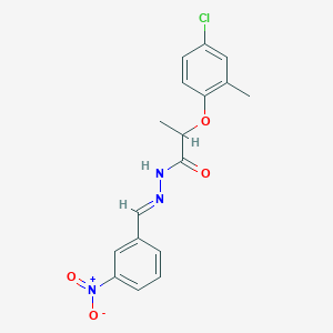 molecular formula C17H16ClN3O4 B6431617 2-(4-chloro-2-methylphenoxy)-N'-[(1E)-(3-nitrophenyl)methylidene]propanehydrazide CAS No. 364361-92-2