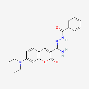 molecular formula C21H22N4O3 B6431634 N'-[7-(diethylamino)-2-oxo-2H-chromene-3-carboximidoyl]benzohydrazide CAS No. 180403-54-7
