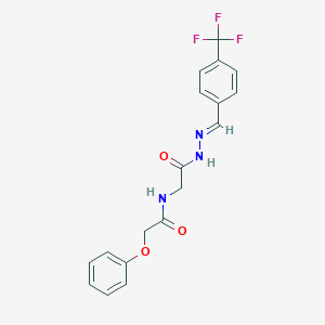 molecular formula C18H16F3N3O3 B6431654 2-phenoxy-N-({N'-[(1E)-[4-(trifluoromethyl)phenyl]methylidene]hydrazinecarbonyl}methyl)acetamide CAS No. 391893-73-5