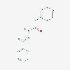 molecular formula C13H17N3O2 B6431685 2-(morpholin-4-yl)-N'-[(1E)-phenylmethylidene]acetohydrazide CAS No. 61220-98-2