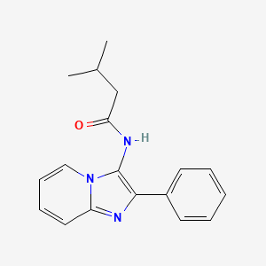 molecular formula C18H19N3O B6431711 3-methyl-N-{2-phenylimidazo[1,2-a]pyridin-3-yl}butanamide CAS No. 670248-22-3