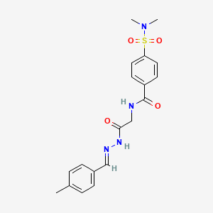 molecular formula C19H22N4O4S B6431721 4-(dimethylsulfamoyl)-N-({N'-[(1E)-(4-methylphenyl)methylidene]hydrazinecarbonyl}methyl)benzamide CAS No. 391895-79-7