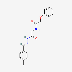N-({N'-[(1E)-(4-methylphenyl)methylidene]hydrazinecarbonyl}methyl)-2-phenoxyacetamide