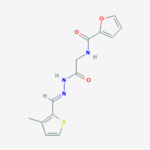 molecular formula C13H13N3O3S B6431742 N-({N'-[(1E)-(3-methylthiophen-2-yl)methylidene]hydrazinecarbonyl}methyl)furan-2-carboxamide CAS No. 391896-27-8