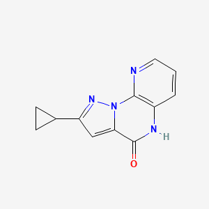 molecular formula C12H10N4O B6431782 4-cyclopropyl-2,3,8,13-tetraazatricyclo[7.4.0.0?,?]trideca-1(13),3,5,9,11-pentaen-7-one CAS No. 1553688-56-4