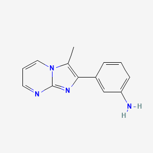 molecular formula C13H12N4 B6431867 3-{3-methylimidazo[1,2-a]pyrimidin-2-yl}aniline CAS No. 1706454-33-2