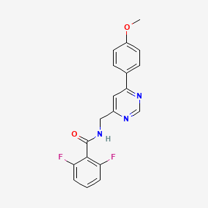 2,6-difluoro-N-{[6-(4-methoxyphenyl)pyrimidin-4-yl]methyl}benzamide