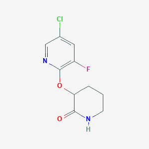 molecular formula C10H10ClFN2O2 B6431897 3-[(5-chloro-3-fluoropyridin-2-yl)oxy]piperidin-2-one CAS No. 2199602-29-2