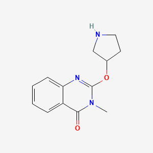 molecular formula C13H15N3O2 B6431913 3-methyl-2-(pyrrolidin-3-yloxy)-3,4-dihydroquinazolin-4-one CAS No. 2202244-58-2