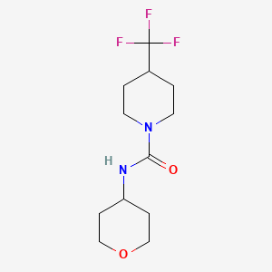 molecular formula C12H19F3N2O2 B6431930 N-(oxan-4-yl)-4-(trifluoromethyl)piperidine-1-carboxamide CAS No. 2124181-82-2