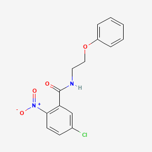 molecular formula C15H13ClN2O4 B6431943 5-chloro-2-nitro-N-(2-phenoxyethyl)benzamide CAS No. 83725-62-6