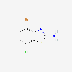 molecular formula C7H4BrClN2S B6431971 4-bromo-7-chloro-1,3-benzothiazol-2-amine CAS No. 1427383-32-1