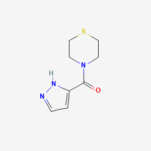 molecular formula C8H11N3OS B6432030 4-(1H-pyrazole-3-carbonyl)thiomorpholine CAS No. 1928748-14-4