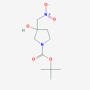 molecular formula C10H18N2O5 B6432040 tert-butyl 3-hydroxy-3-(nitromethyl)pyrrolidine-1-carboxylate CAS No. 1936494-55-1