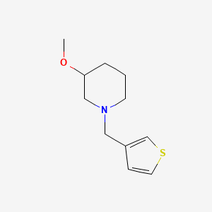 3-methoxy-1-[(thiophen-3-yl)methyl]piperidine