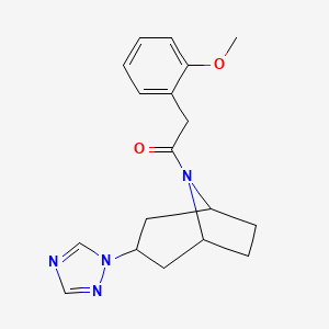 molecular formula C18H22N4O2 B6432136 2-(2-methoxyphenyl)-1-[3-(1H-1,2,4-triazol-1-yl)-8-azabicyclo[3.2.1]octan-8-yl]ethan-1-one CAS No. 2309733-82-0