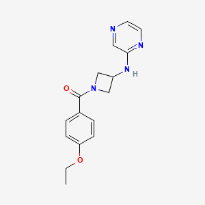 molecular formula C16H18N4O2 B6432157 N-[1-(4-ethoxybenzoyl)azetidin-3-yl]pyrazin-2-amine CAS No. 2194846-27-8