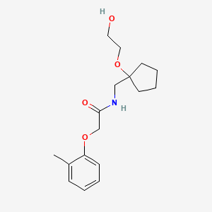molecular formula C17H25NO4 B6432178 N-{[1-(2-hydroxyethoxy)cyclopentyl]methyl}-2-(2-methylphenoxy)acetamide CAS No. 2195940-91-9