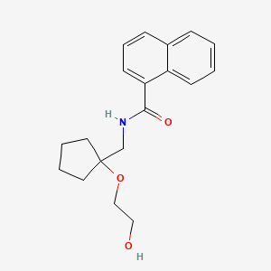 molecular formula C19H23NO3 B6432183 N-{[1-(2-hydroxyethoxy)cyclopentyl]methyl}naphthalene-1-carboxamide CAS No. 2178773-96-9