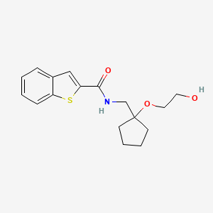 molecular formula C17H21NO3S B6432191 N-{[1-(2-hydroxyethoxy)cyclopentyl]methyl}-1-benzothiophene-2-carboxamide CAS No. 2176069-69-3