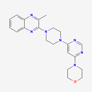 molecular formula C21H25N7O B6432242 2-methyl-3-{4-[6-(morpholin-4-yl)pyrimidin-4-yl]piperazin-1-yl}quinoxaline CAS No. 2348002-64-0