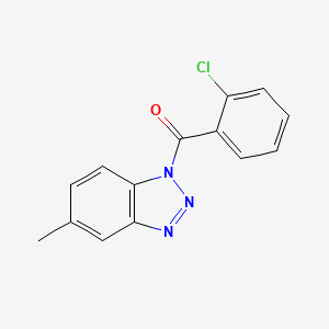 molecular formula C14H10ClN3O B6432250 1-(2-chlorobenzoyl)-5-methyl-1H-1,2,3-benzotriazole CAS No. 351162-06-6