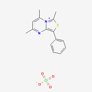 molecular formula C15H15ClN2O4S B6432252 2,4,6-trimethyl-8-phenyl-5lambda5-[1,3]thiazolo[3,4-a]pyrimidin-5-ylium perchlorate CAS No. 84228-64-8