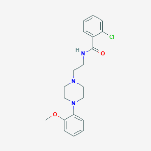 molecular formula C20H24ClN3O2 B6432258 2-chloro-N-{2-[4-(2-methoxyphenyl)piperazin-1-yl]ethyl}benzamide CAS No. 91616-71-6
