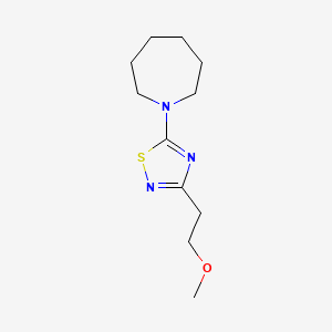 molecular formula C11H19N3OS B6432300 1-[3-(2-methoxyethyl)-1,2,4-thiadiazol-5-yl]azepane CAS No. 2549008-14-0