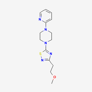 molecular formula C14H19N5OS B6432317 1-[3-(2-methoxyethyl)-1,2,4-thiadiazol-5-yl]-4-(pyridin-2-yl)piperazine CAS No. 2549012-86-2