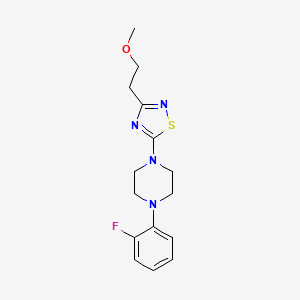 molecular formula C15H19FN4OS B6432329 1-(2-fluorophenyl)-4-[3-(2-methoxyethyl)-1,2,4-thiadiazol-5-yl]piperazine CAS No. 2549009-32-5