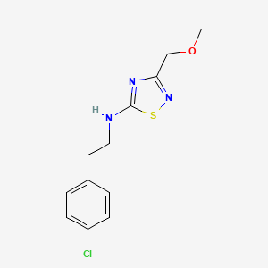 molecular formula C12H14ClN3OS B6432332 N-[2-(4-chlorophenyl)ethyl]-3-(methoxymethyl)-1,2,4-thiadiazol-5-amine CAS No. 2549055-62-9