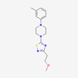 molecular formula C16H22N4OS B6432340 1-[3-(2-methoxyethyl)-1,2,4-thiadiazol-5-yl]-4-(3-methylphenyl)piperazine CAS No. 2640864-05-5