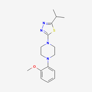 molecular formula C16H22N4OS B6432353 1-(2-methoxyphenyl)-4-[5-(propan-2-yl)-1,3,4-thiadiazol-2-yl]piperazine CAS No. 2336775-48-3