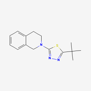 molecular formula C15H19N3S B6432358 2-(5-tert-butyl-1,3,4-thiadiazol-2-yl)-1,2,3,4-tetrahydroisoquinoline CAS No. 2640956-87-0