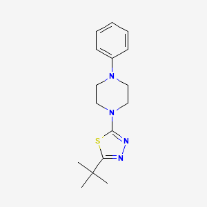 molecular formula C16H22N4S B6432362 1-(5-tert-butyl-1,3,4-thiadiazol-2-yl)-4-phenylpiperazine CAS No. 2549008-28-6