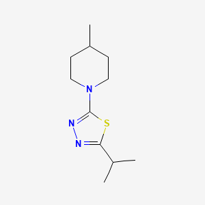 4-methyl-1-[5-(propan-2-yl)-1,3,4-thiadiazol-2-yl]piperidine