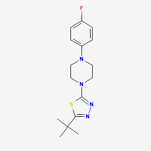 molecular formula C16H21FN4S B6432375 1-(5-tert-butyl-1,3,4-thiadiazol-2-yl)-4-(4-fluorophenyl)piperazine CAS No. 2548982-84-7