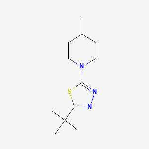 molecular formula C12H21N3S B6432381 1-(5-tert-butyl-1,3,4-thiadiazol-2-yl)-4-methylpiperidine CAS No. 2549031-40-3
