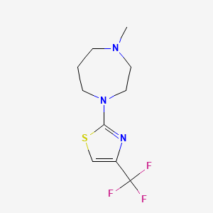 molecular formula C10H14F3N3S B6432391 1-methyl-4-[4-(trifluoromethyl)-1,3-thiazol-2-yl]-1,4-diazepane CAS No. 2548992-24-9